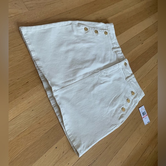 NWT MICHAEL KORS BONE MINI DENIM JEAN SKIRT SIZE 10 - Picture 6 of 9